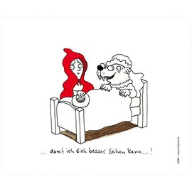 Inkognito Glasses Cleaning Cloth 18 x 15 cm • 44268 Little Red Riding Hood Artist Martin Scheffler