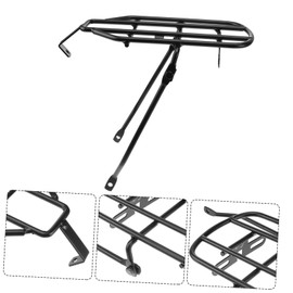 GRIRIW Durable Folding Bike Rear Shelf Lightweight Cargo Carrier Rack for Road Mountain Bikes Easy Installation for Luggage Outdoor Trips Black Color