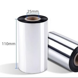 ZT410 Enhanced Wax/Resin Mixed Ribbon Mixed Matrix Barcode Carbon Ribbon 4.33" x 984"（110MM * 300M） Barcode Printer Universal