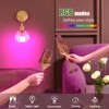 Shenmoyl Battery Operated Wall Sconce with Clear Tulip Shade Pattern