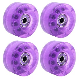 VICASKY Transparent Roller Skating Wheels 4 Pack Decorative Quad Skate Wheels 2.28In for Outdoor and Indoor Roller Skates Small Wheels with Bright Colors for Street Performance