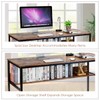 Tangkula 55 Inches Computer Desk with Bookshelf, Study Writing Table