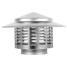 HOLIDYOYO Chimney Cap 7.56 Inch Rainproof Roof Vent Cover Flue Protector for Outdoor Fireplace Chimney Ventilation