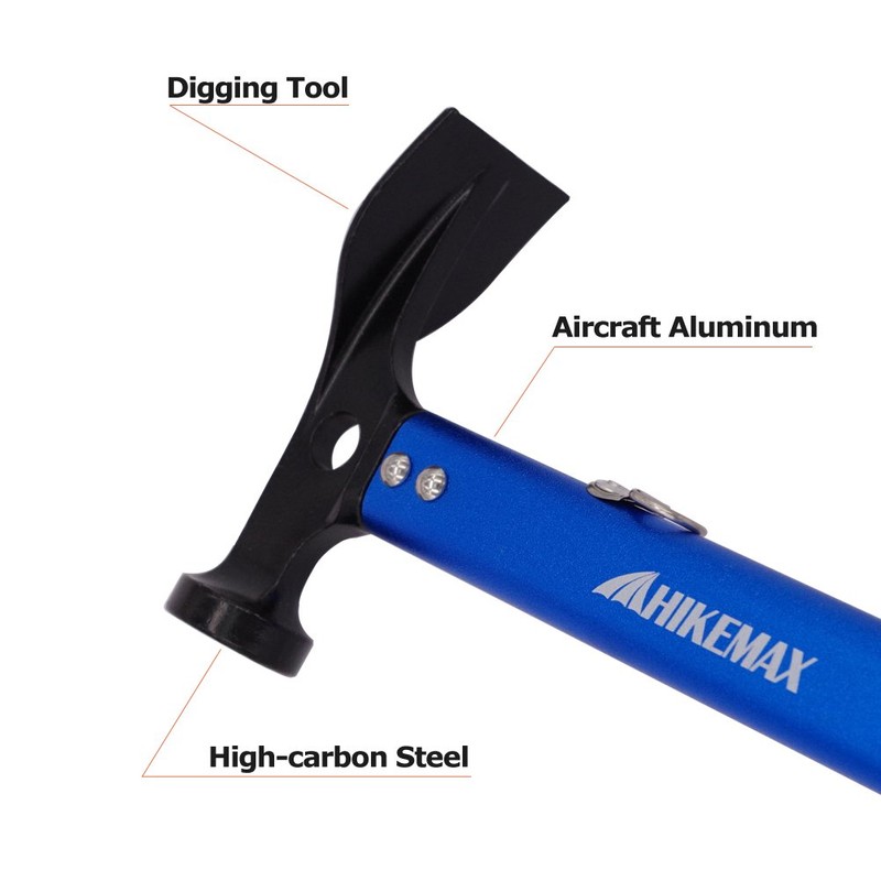 Hikemax Lightweight Outdoor Camping Hammer Aluminum Tent Hammer with Tent