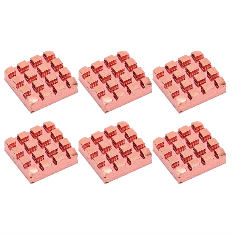 10Pcs Heat Sink Brass Mini Radiators Attach Thermal Conductive Adhesive