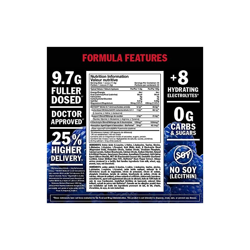 Mutant BCAA 9.7 Blue Raspberry - 348 g