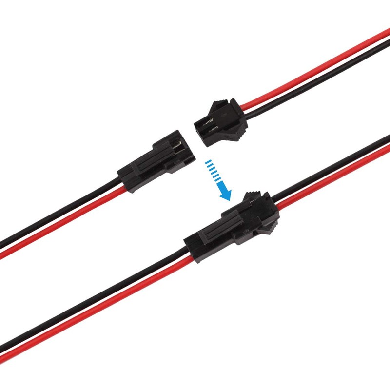 ACTOO 2 Pin JST Connector LED Power Male to Female