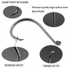 100 Pieces 4#~6/0 7384 High Carbon Steel Up-Turned Octopus Hooks