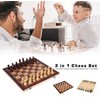 Backgammon, Wooden Chess Game, 3 in 1, Portable Wooden Chess
