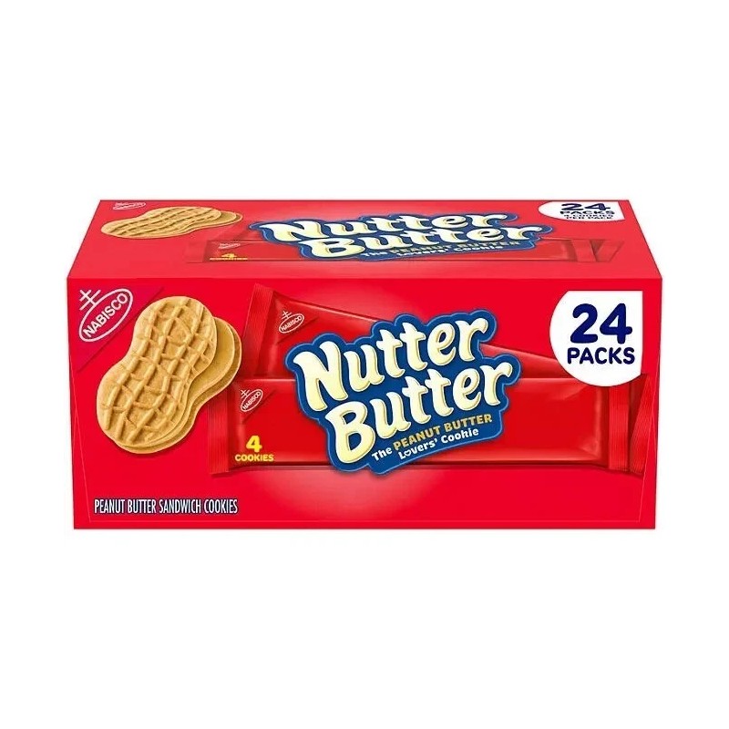 Nutter 3 PACK - Nutter Butter Peanut Butter Sandwich Cookies,