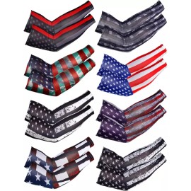 SATINIOR 남성용 팔 소매 8켤레 압축 UV 자외선 차단 [Medium] SATINIOR Men's Arm Sleeves 8 Pairs Compression UV Protection [Medium]
