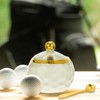 Lallisa 3 Pcs Golf Porcelain Sugar Bowl Condiment Pot Golf