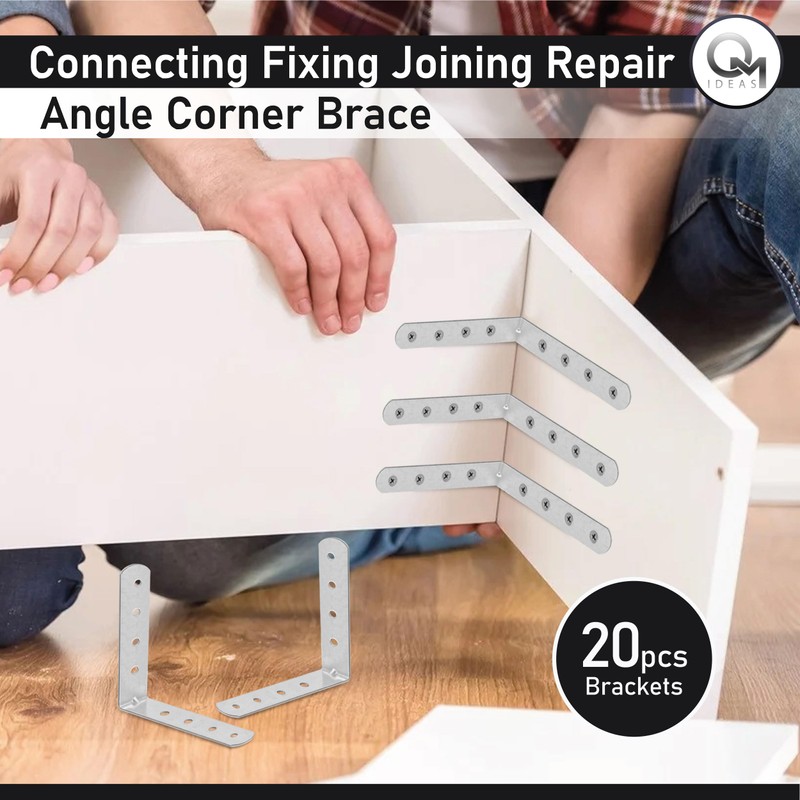 OMIDEAS 20 x Angle Bracket (100 x 100 x 16)
