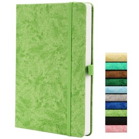 Beinushor Bullet Dotted Journal, A5 Dotted Journal with 120 GSM Paper, 164 Pages Dotted Notebook, Pen Bow, Inner Pocket, Elastic Banded, Mint Green