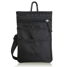 Monomyth 4-Way Mini Sacoche Carabiner Belt Pouch Waist Shoulder Smartphone Pouch Smartphone Pouch (Regular, 01 Black)