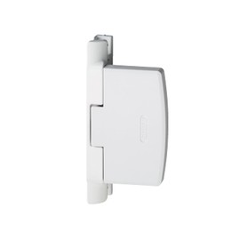 ABUS FAS97 Hinged Side Lock - Keyless Window Lock for the Hinged Side of Windows, Patio Door and Balcony Door - Burglary Protection Against Levering - Concealed Mountable - White