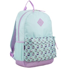 Eastsport Dome Classic Travel Daypack Backpack Bookbag Bag with Accessory Pouch, Misty Mint/Lovely Lilac/Unicorn Donut Print