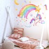 Rainbow Unicorn Wall Stickers Butterfly Clouds Stars Nursery Wall Decals