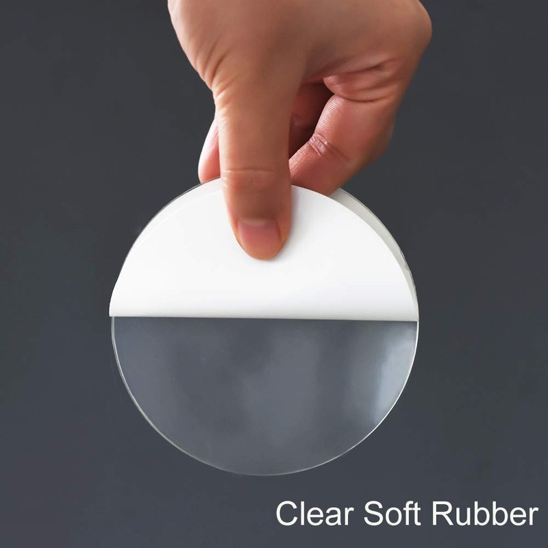 Door Knob Wall Shield, Transparent Round Soft Rubber Wall Protector