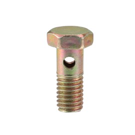 A ABSOPRO 1 Piece M8 x 1.25 Banjo Bolt Brake Line Attachment Adapter Iron Bronze Tone