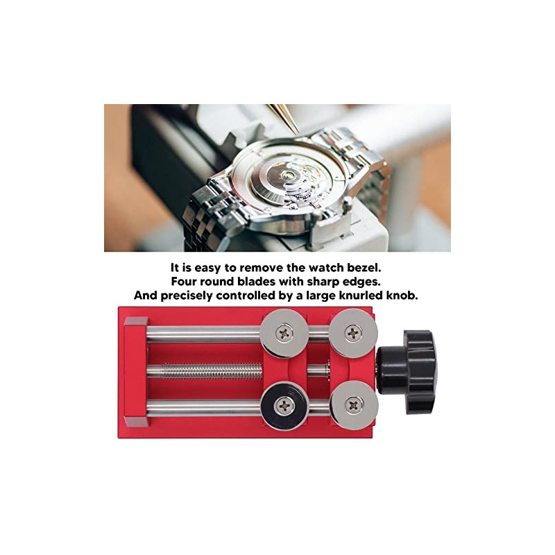Watch Bezel Removal, 4 Round Blades Opener Watchmaker Tool for
