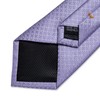 DiBanGu 4pcs Tie Set Light Purple Plaid Necktie, Lavender Purple