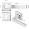 AGT Modern Door Fittings: Set of 2 Stainless Steel Door