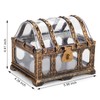 Pemalin Transparent Antique Treasure Chest for Kids,Plastic Pirate Storage and