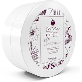 Terra Coco Açai Mask | Vegan | Moisturizing and Nourishing Line for Bleached or Depigmented Hair | Ideal for Extremely Dry and Worn Damaged Hair | Removes Dead Cells | 7.0 oz