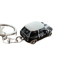 RK Gifts Mini Style Car Keyring Gift Blue/Red Rhinestone Detail with Gold Coloured Trim (Black(1))