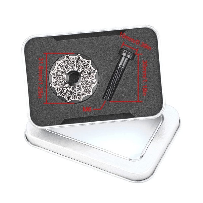 DONGKER Top Cap, Stylish Stem Cap with Screws, Waterproof Titanium
