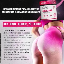 Creatina Mujer 5000mg Colágeno Bovino Bcaa Recuperación Sin Sabor                                                                                     