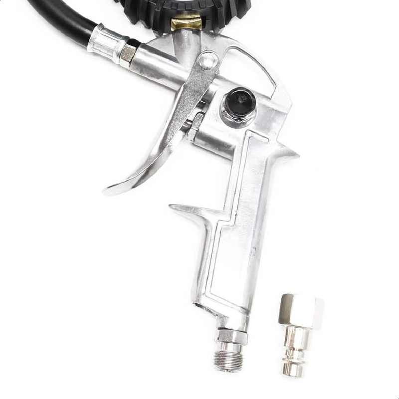 Tyre Inflator Compressed Air Gun 0-16 Bar Pressure Gauge Air