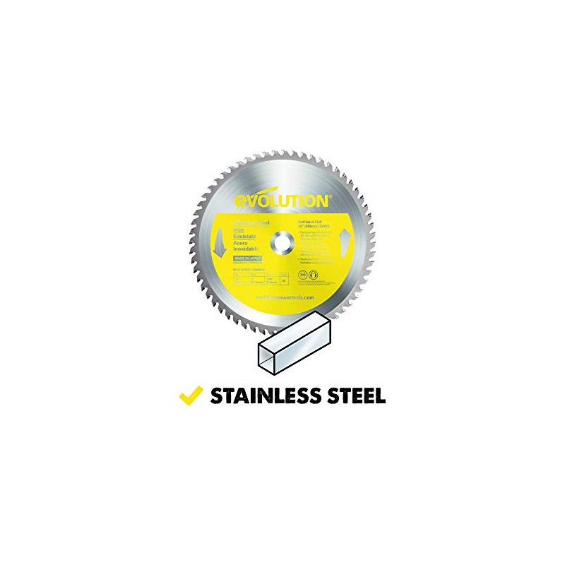 Evolution Power Tools 12BLADESS Stainless Steel Cutting Saw Blade, 12-Inch