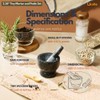 Orafie 2.4" Tiny Mortar and Pestle Set with Wooden Spoon,