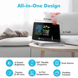DR.PREPARE Projection Alarm Clock 003 Digital Clock Projector