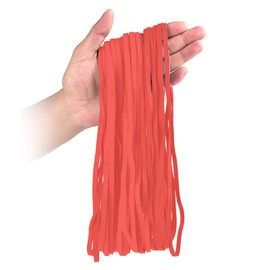 YAZANY 50Pcs Large Elastic Rubber Bands, Sturdy Thick & Stretchable Red Bands, Natural Elastic Bands for School Home Office Supplies Industrial Crafts DIY Everyday Use 180mm