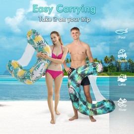 3 Pack Pool Floats Chairs Adults - Inflatable Pool Float with Cup Holders - Floaties for Summer Swimming Pool River Lake Water Fun C