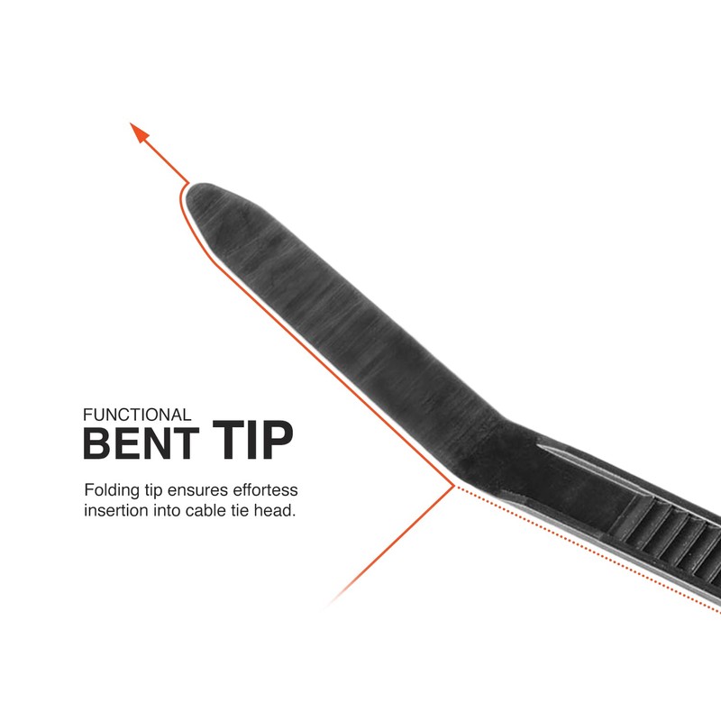 TR Industrial Multi-Purpose UV Resistant Black Cable Ties, 12 inches,