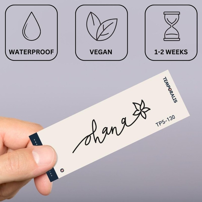 Lettering Tattoo - Temporalis® | Temporary Tattoo - Vegan and