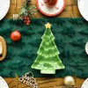 Artoid Mode Christmas Trees Green Soft Plush Faux Fur Jacquard