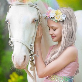 Monily Unicorns Gifts for Women Initial Unicorn Bracelets for Women Heart Letter G Bracelets for Women Jewelrye