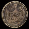Yes No Challenge Coin Decision Maker Divination Coin(Bronze)
