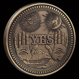 Yes No Challenge Coin Decision Maker Divination Coin(Bronze)