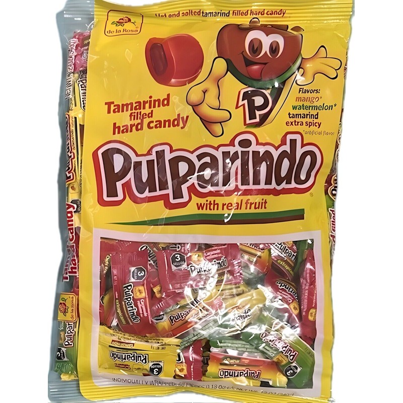 de la Rosa Pulparindo Tamarind Filled Hard Candy Mix 68