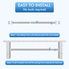 CorkLatta Chrome Shower Curtain Rod Spring Tension 30 to 80