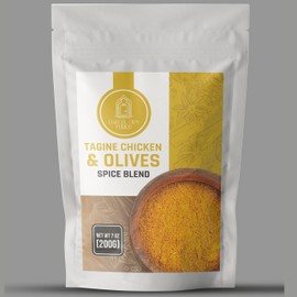 Dar El Dey Foods | Tagine Zitoune - Chicken & Olives Spice Blend | 7oz (200g) | Non-GMO | Reseable Bag | Product of Algeria |