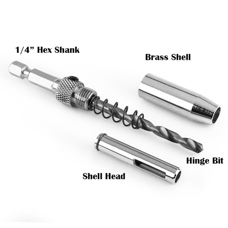 Bestgle 4Pcs Door Self-centering Hinge Drill, Window Hole Opening Center