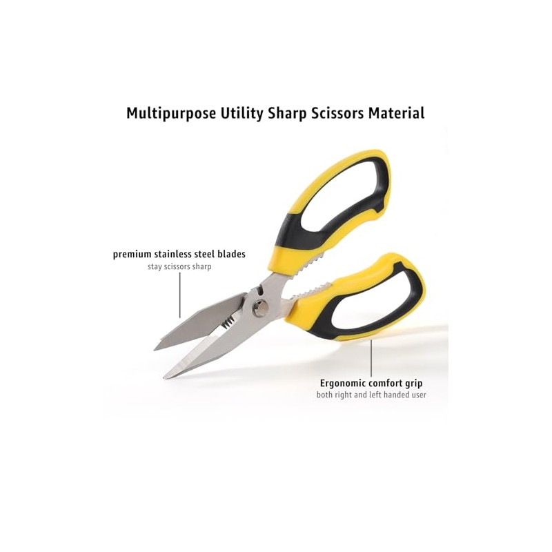 BoFuYuan Utility Scissors Heavy Duty: 8-Inch sharp Scissors All Purpose