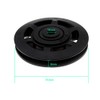 Pair of 95mm Universal Wearproof Black Bearing Pulley Wheel Cable